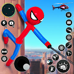 Flying Stickman Rope Hero Game MOD